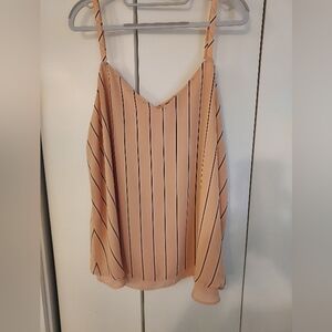Torrid Peach and Black Striped Camisole